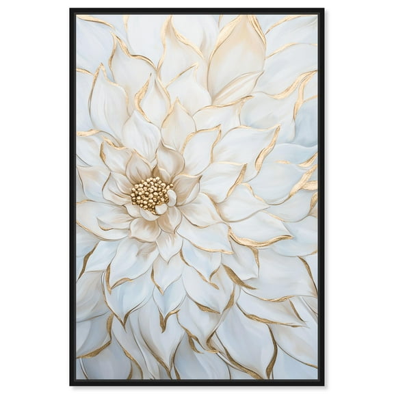 Art Remedy Elegant Flower Art Canvas, 10" x 15", Black Frame, Lustre Within the Bloom IV