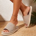thumbnail image 2 of Agkizg Unisex Indoor Outdoor Slides, Womens Mens Beach Walking Sandals, Linen Open Toe Slide Sandals Breathable Comfortable Casual Indoor Home Couple Slippers, 2 of 7