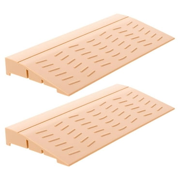 2 Pcs Sweeping Robot Climbing Mat Home Threshold Ramp Door Transitioning Office Khaki
