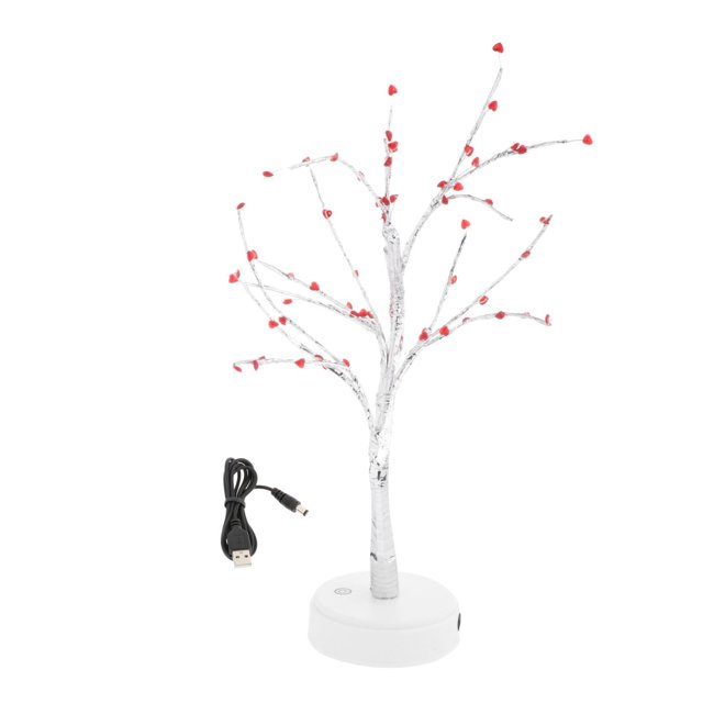 Lámpara de árbol LED recargable Navidad hada noche decoración de luz 60LED Zulema Lámparas de árbol