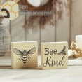 thumbnail image 4 of VHC Brands Buzzy Bees Bee Kind MDF Block Sign Set of 2 5x5, Spring Decor, Home Decorations for Wall or Door, Spring and Easter Hanging Decoration, 4 of 4