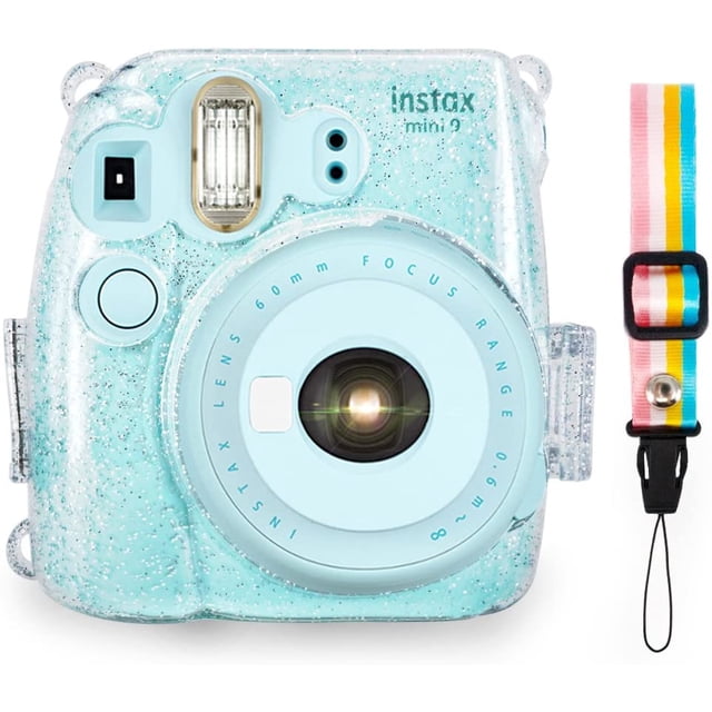 Transparent Camera Case Bag Compatible with Fujifilm Mini 9 Mini 8 Instant Camera with Detachable Adjustable Strap –Crystal