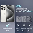 thumbnail image 5 of JETech Magnetic Case for iPhone 15 Pro Max 6.7-Inch Compatible with MagSafe, Translucent Matte Back Slim Shockproof Phone Cover (Bright Blue), 5 of 6