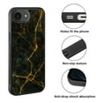 thumbnail image 2 of WIRESTER Shockproof Soft Rubber Cover Case for Apple iPhone 16e 6.1" 2025, Black Marble Gold Veins, 2 of 5
