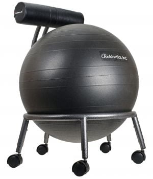 Isokinetics Inc Brand Adjustable Fitness Ball Chair Silver