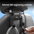 thumbnail image 4 of Car Seat Back Organizer Hooks | Heavy Duty 20 lb Load Bearing Hangers | Durable ABS Plastic | Mobile Phone Stand | Universal Fit for SUV, Car, Truck, Van | Black | 1 Pack | 3.93x3.66x3.54 in, 4 of 6