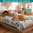 thumbnail image 4 of PetAmi Premium Waterproof Dog Blanket for Large Dogs, Reversible Sherpa & Flannel Fleece, Leakproof Pet Throw for Couch Protection, Soft Plush Furniture Protector for Cats, Washable, 60x80 Bone Grey, 4 of 9