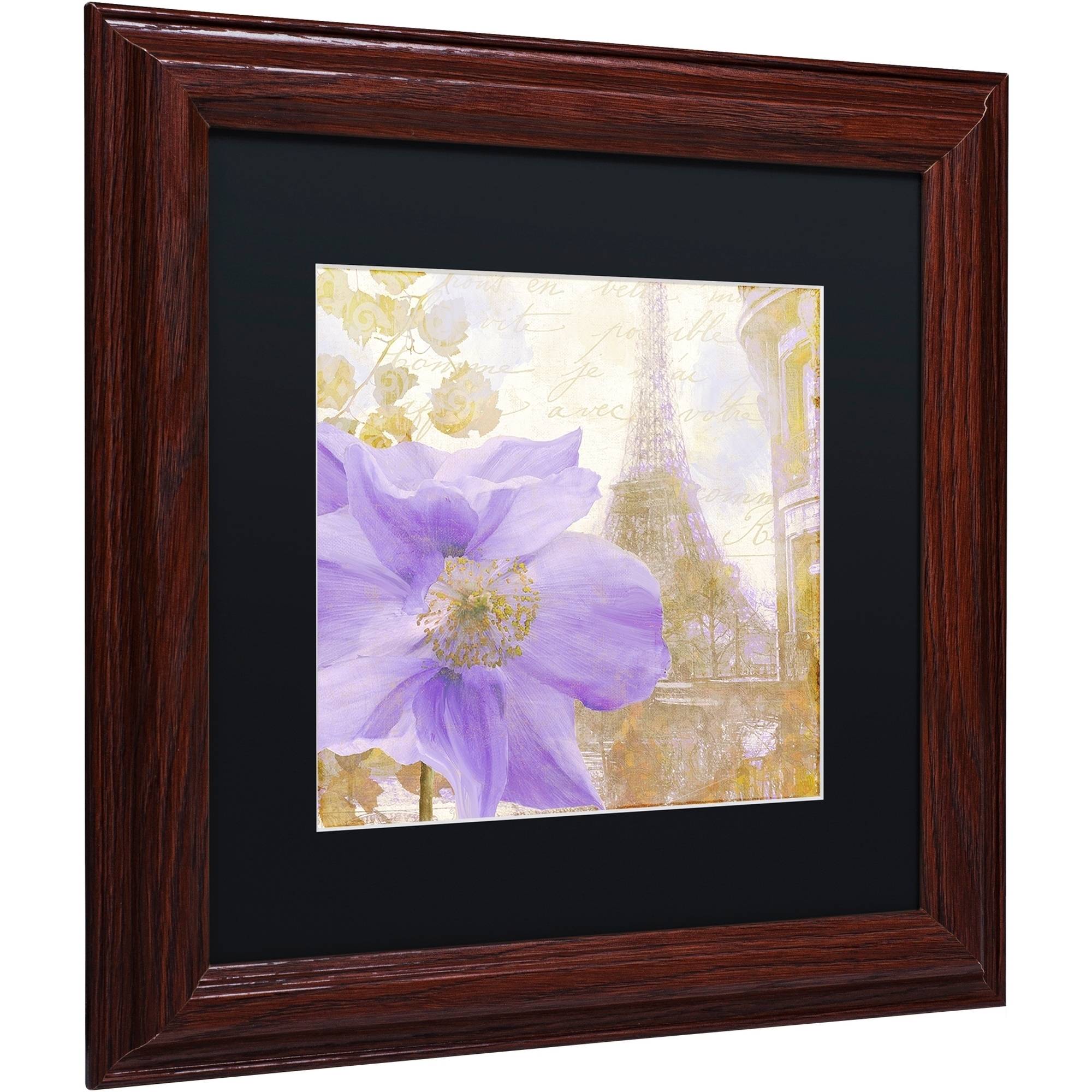 Trademark Fine Art "Purple Paris II" Canvas Art by Color Bakery Black Matte, Wood Frame