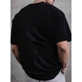 thumbnail image 3 of 【New Arrival】Vintage Ornate Letter B Graphic T-Shirt, Minimal Front Print Crewneck Short Sleeve Tee, Men Casual Streetwear Top, 3 of 10