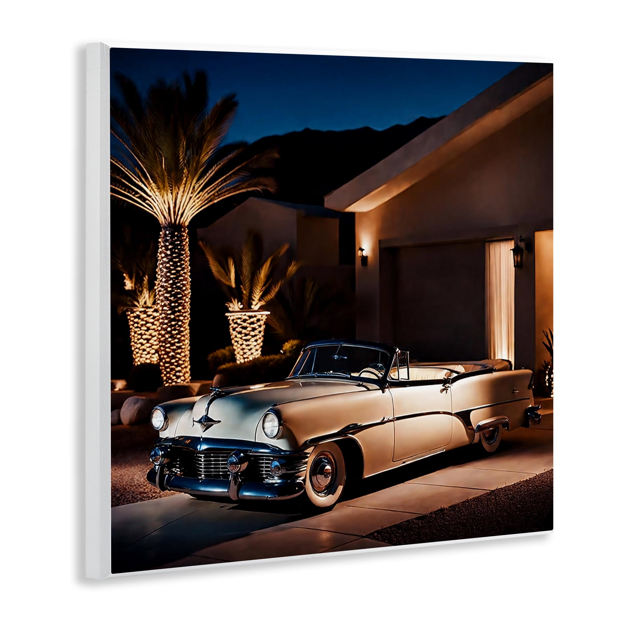 Stupell Industries Miami Wheels Classic Car Transportation Painting Unframed Art Print Wall Art, 12 x 12