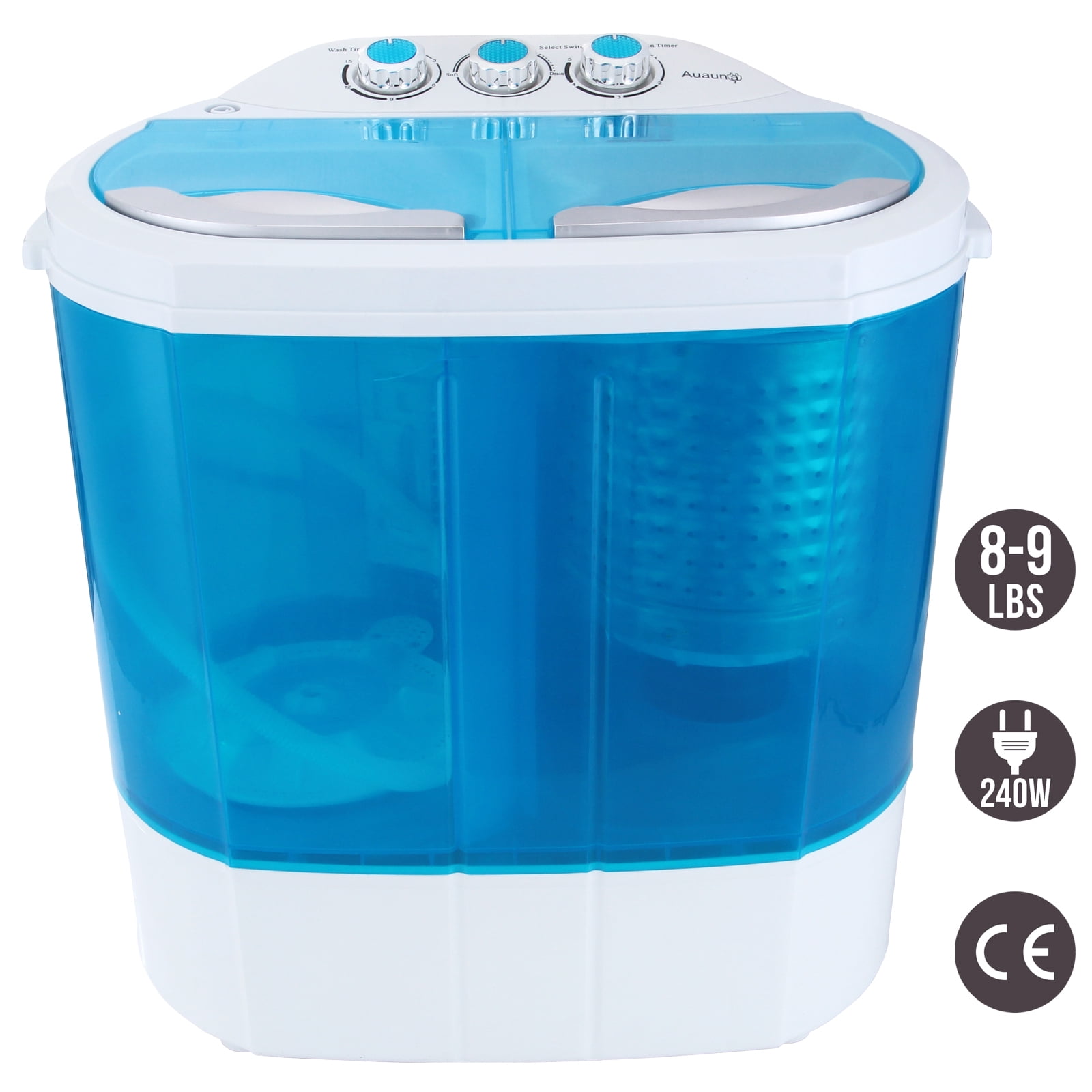 Auauna mini portable rv dorm compact 8 9lbs washing machine washer spin dryer laundry
