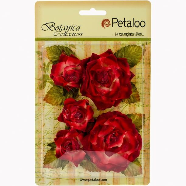 Roses de Jardin Botanica 1,5" à 2,5" 5/pkg-Rouge/burgundy