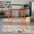 thumbnail image 6 of HOMCOM Scaffolding Work Platform, Rolling Scaffolding with Wheels, 440 Lbs Capacity Scaffold for Building Construction, Interior Painting, Orange, 6 of 9