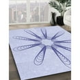 thumbnail image 3 of Ahgly Company Machine Washable Indoor Square Transitional Lavender Blue Area Rugs, 4' Square, 3 of 7