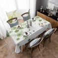 thumbnail image 4 of Sage Green Gradient Rectangle Tablecloth, Abstract Polka Dots Vintage Modern Art Waterproof & StainResistant Tablecloth, Washable Oil-proof Table Cover for Dining/Party/Wedding/Buffet 52x70 In, 4 of 9