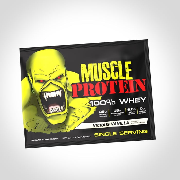 Goliath Labs Single Serving Protein Packs [1.182oz/Pack] Whey Protein Powder in 5 Flavors for Lean Muscle Gain & Workout | 25g Protein, Amino Acids, 6.6g BCAAs/Serving | Diet & Sports Nutrition