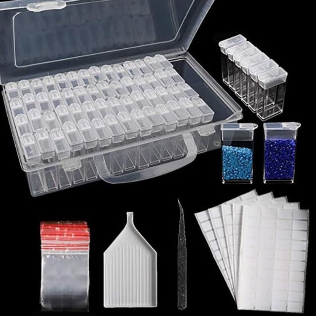 Yhmxh Organizadores y almacenamiento Caja de almacenamiento con compartimentos para bordado de diamantes 5D Almacenamiento de ducha almacenamiento de cocina Almacenamiento de juguetes