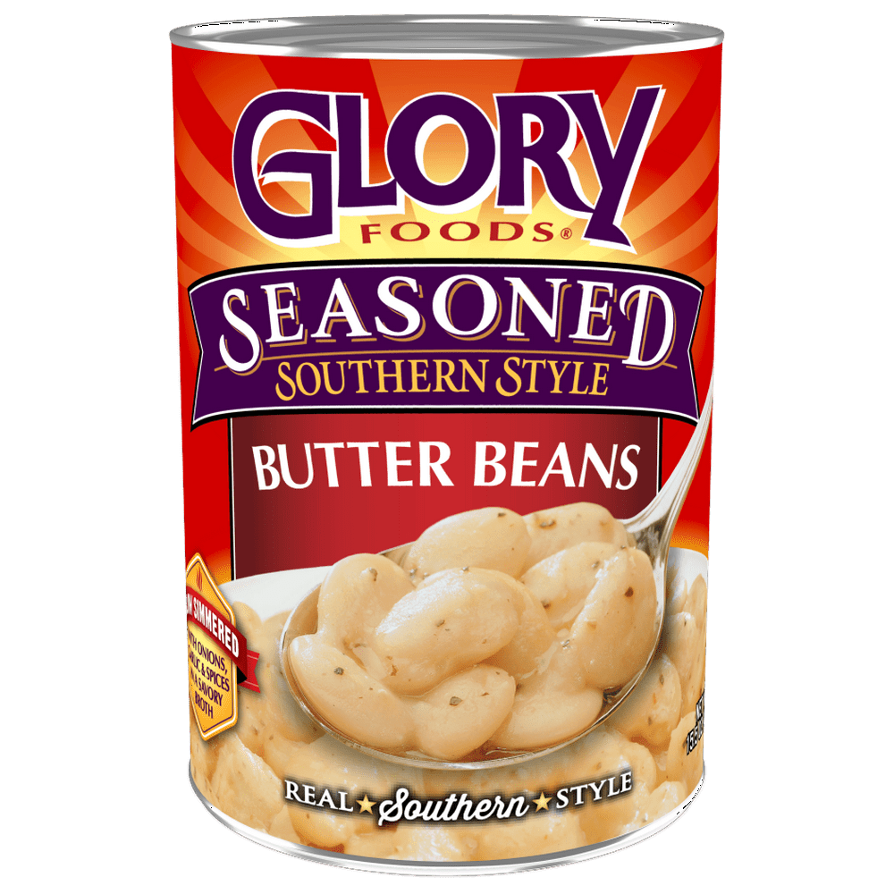 Glory Foods Seasoned Southern Style Butter Beans, 15.5 oz