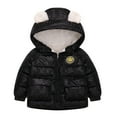 thumbnail image 3 of CSChome Baby Kids Boys Girls Winter Warm Jacket Ears Hooded Puffer Cotton Coats Toddler Fleece Lined Cotton Outerwear Tops for 1-8 Years Old, 3 of 6