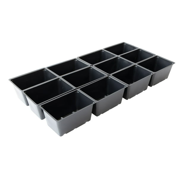 12 Cell Plant Tray Inserts Pack of 100 One Dozen Perforated Planter