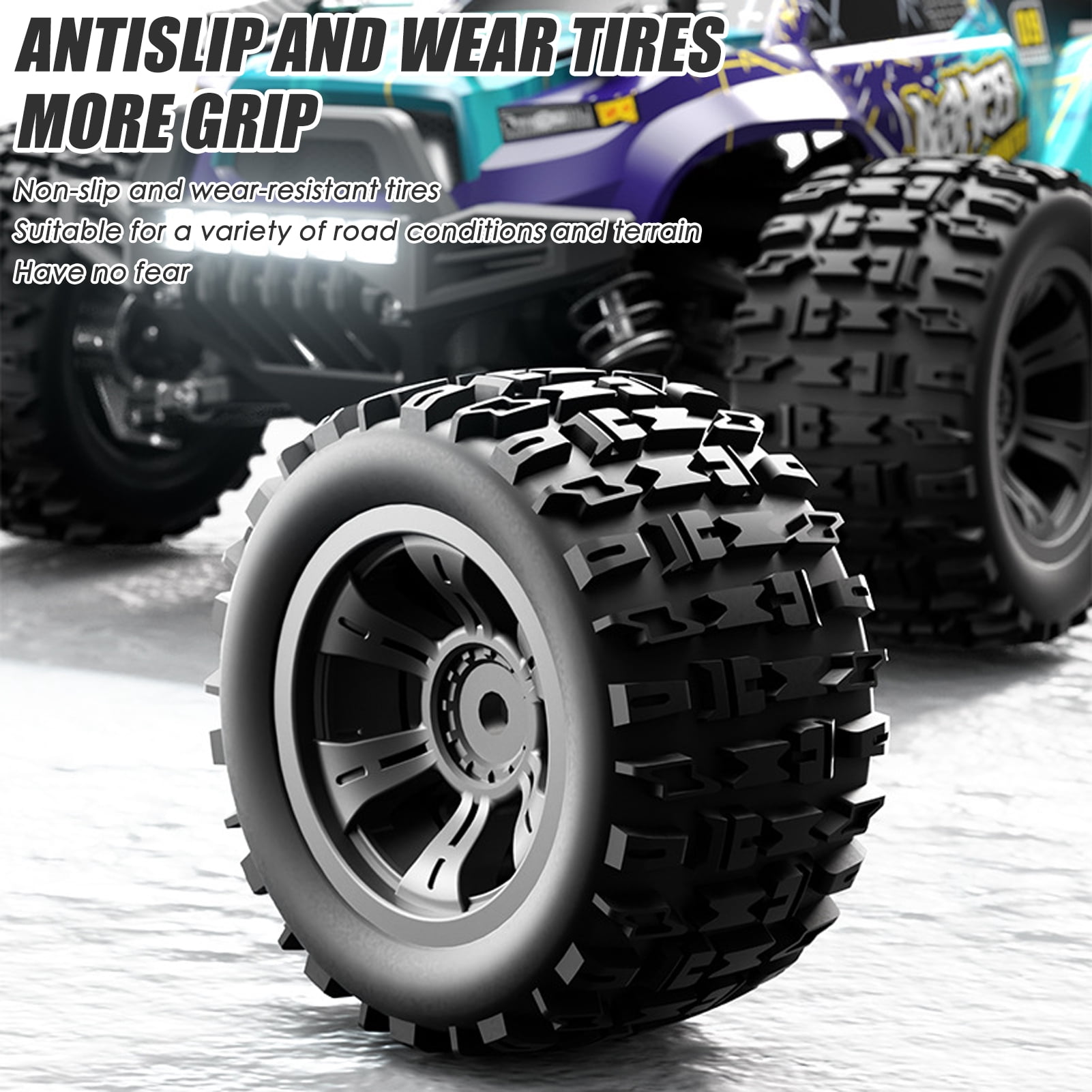 Remote Remote Control Car 1:18 Scale 28 KM/H High Speed Vehicle 4WD All Terrains Crawler Car With LED Headlights