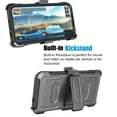 thumbnail image 5 of Galaxy S24 / S24 Plus Case, Samsung Galaxy S24 Holster Clip, Tekcoo [Tshell] Shock Absorbing [Coal Black] Secure Swivel Locking Belt Defender Heavy Full Body Kickstand Carrying Tank Armor Cases Cover, 5 of 7