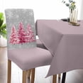 thumbnail image 2 of Chair Covers for Dining Room Set of 6,Watercolor Pink Christmas Tree Stretch Seat Protector Removable Washable Chairs Slipcovers for Kitchen Banquet Wedding Hotel,Snowflake on Gray, 2 of 6