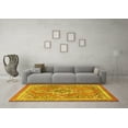 thumbnail image 3 of Ahgly Company Indoor Square Persian Yellow Traditional Area Rugs, 8' Square, 3 of 4