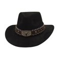 thumbnail image 3 of Sombrero de vaquero moda cálido sombrero de protección ar para montar fijación temática de senderismo Negro, 3 of 8