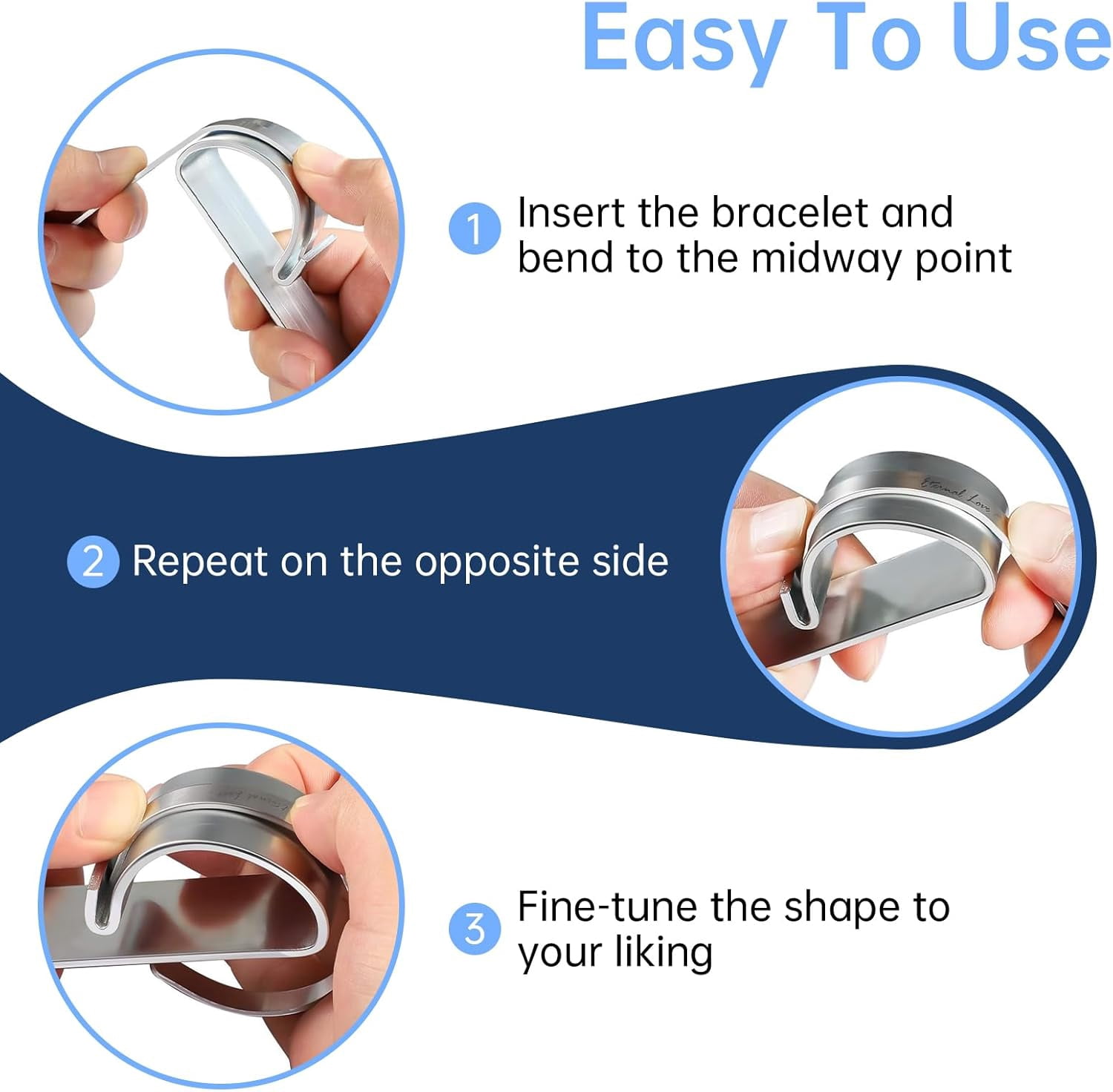 CATPAN 1 Set Metal Bracelet Making Kit, Metal Ring Jewelry Wire Bracelet Bending Tool, Bracelet Helper Jewelry Repair Kit Tools for Smooth Curves and Creative Designs
