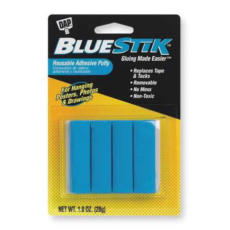 Light Tack Adhesive - DAP 01201 Bluestik Reusable Adhesive Putty