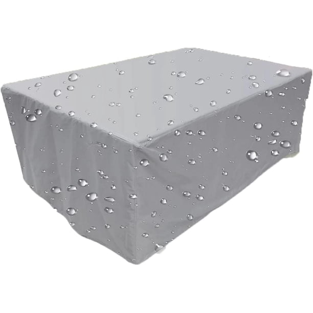 18meng Art Garden Furniture Cover 160x100x70cm Table 420D Oxford Protection Lona Impermeable a prueba de viento Lluvia UV Tear Cover Rectangular Negro Ormromra XDHY-52-177