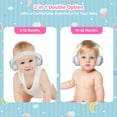 thumbnail image 3 of PERRYHOME 2-in-1 Baby Earmuffs Noise Cancel Hearing Protection Headphone，Adjustable Baby Headphones with Stretchy Band, Baby Airplane Ear Protection /Outdoor (Gray), 3 of 9