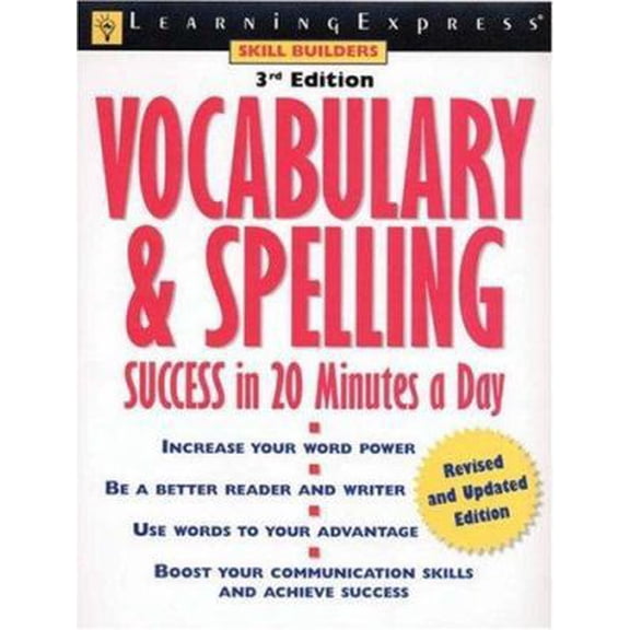 Pre-Owned Vocabulary & Spelling Success in 20 Minutes a Day (Paperback) 1576854019 9781576854013