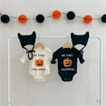 thumbnail image 5 of XIMIN Halloween Toddler Photoshoot Outfits Baby Boy Girl Outfit Long Sleeve Zipper Onesie Romper Pumpkin Cute Skeleton Graphic Jumpsuit Photography Outfits, 5 of 8