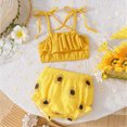 thumbnail image 2 of KPOPLK Infant Baby Girl Clothes 3 6 12 24 Months Newborn Girl Summer Outfits Sleeveless Tank Top Shirt Bloomers Shorts Set Clothes(12-18 Months,Yellow), 2 of 6