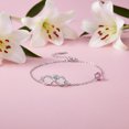 thumbnail image 3 of Infinity Rose Birthstone Bracelet for Women, White Gold Plated Heart Birthstone Charm Bracelet, Birthstone Jewelry Gift for Mom Wife Girlfriend, 3 of 5