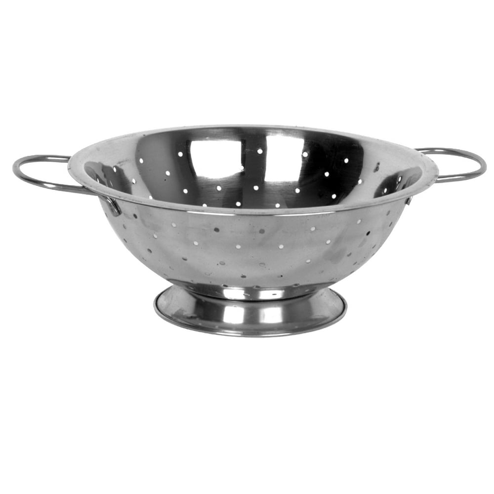 Excellante 5 quart stainless steel colander, comes in each Walmart