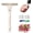 L, variant on Stainless Steel Meat Scraper, T-Shaped Fat Trimmer with 10 Replacement Blades, Handheld Meat Scraper for Beef and Pork, Easy Fat and Fascia Removal for Home Kitchen Prep