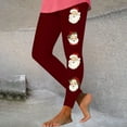 thumbnail image 2 of YOIAVAIOY Womens Novelty Print Leggings High Waisted Stretch Casual Yoga Pants Christmas Holiday Tights Xmas Gifts for Her Red XL, 2 of 5