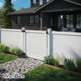 thumbnail image 3 of 4ft H x 4ft W (1 Gate) No Dig Westport Gate Kit, White Vinyl Privacy Yard Fence Gate with Hardware Included for Westport Fence Kit, Durable Outdoor Gate for Yard or Garden, WamBam Fence BL19106, 3 of 8