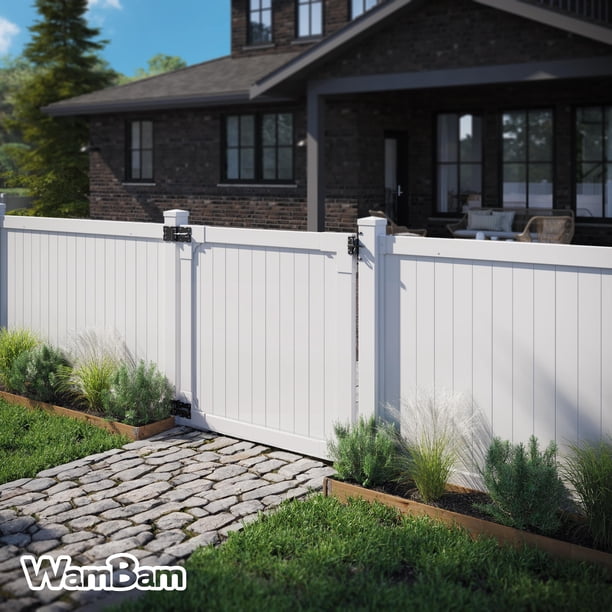 4ft H x 4ft W (1 Gate) No Dig Westport Gate Kit, White Vinyl