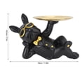 thumbnail image 5 of Bulldog Statue Storage Tray Synthetic Resin Unique Bulldog Tray Ornament For Home Entryway Shop Office, 5 of 7