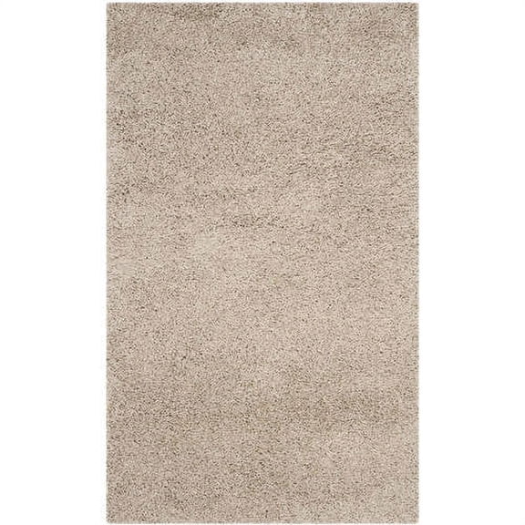 SAFAVIEH Laguna Neven Plush Solid Shag Area Rug, Sand, 3' x 5'