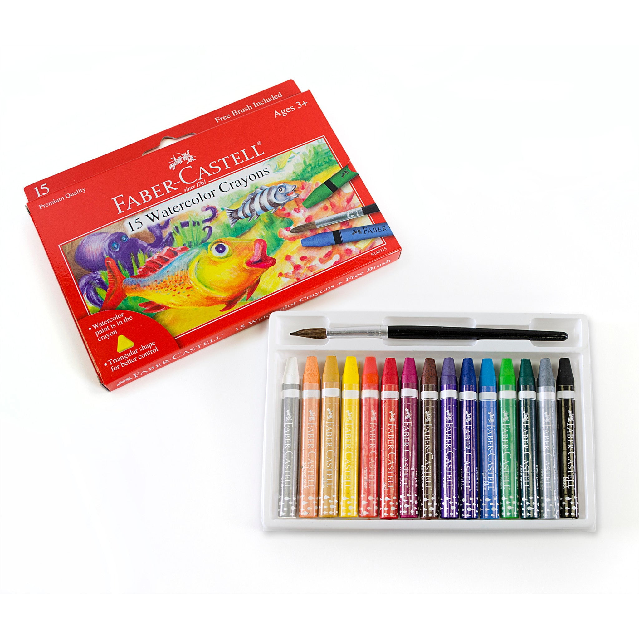 Faber-Castell Watercolor Paint Set with Brush - Premium Washable