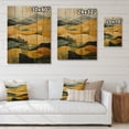thumbnail image 4 of Designart "Yellow And Green Pastoral Bold horizon I" Countryside Print on Natural Pine Wood, 4 of 5