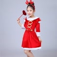 thumbnail image 5 of Gelikeya Girls Christmas Dresses Size 6-7 Party Wear Kids School Performance Funny Clothes Soft Comfortable Christmas Santa Reindeer Outfits (X02 Red, 6-7 Years), 5 of 8