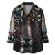 thumbnail image 1 of Chaqueta casual de camisa de solapa estampada a cuadros estampada en contraste para hombre Pompotops  oipoqjl12681, 1 of 7