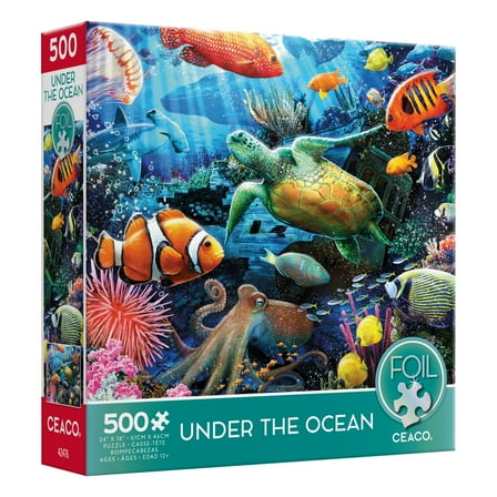 Ceaco 500 Piece Foil Under The Ocean Interlocking Jigsaw Puzzle