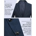 thumbnail image 5 of COOFANDY Mens Blazer Two Button Suit Jackets Lapel Collar Sport Coats with Pockets, 5 of 7